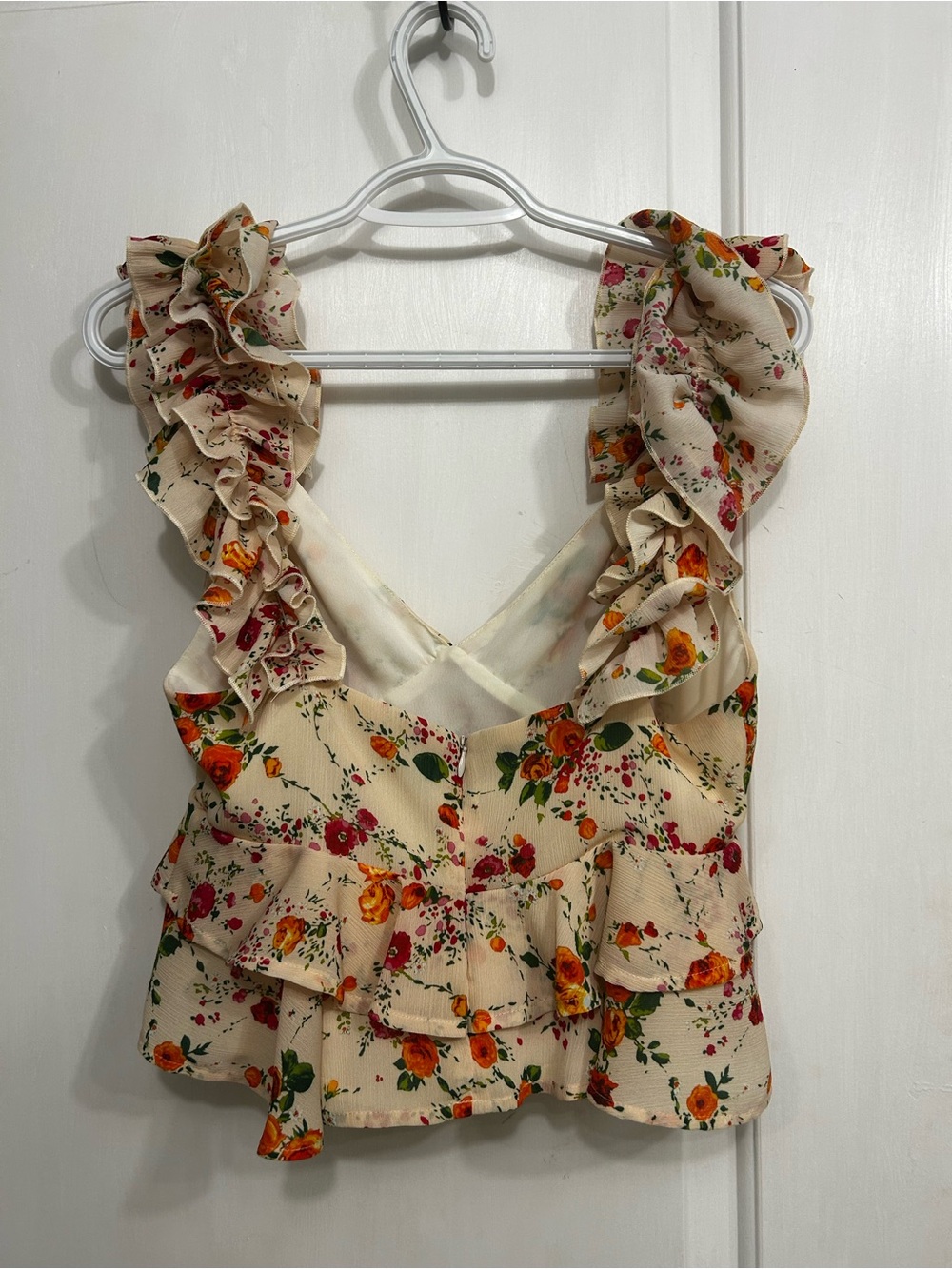 Floral Ruffle Top - Picture 4 of 4